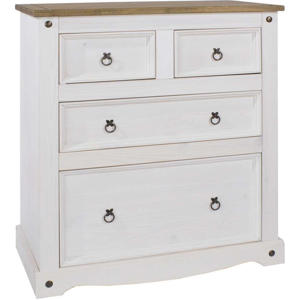 Core Products Corona 4 Drawer White Chest of Drawers Image 2