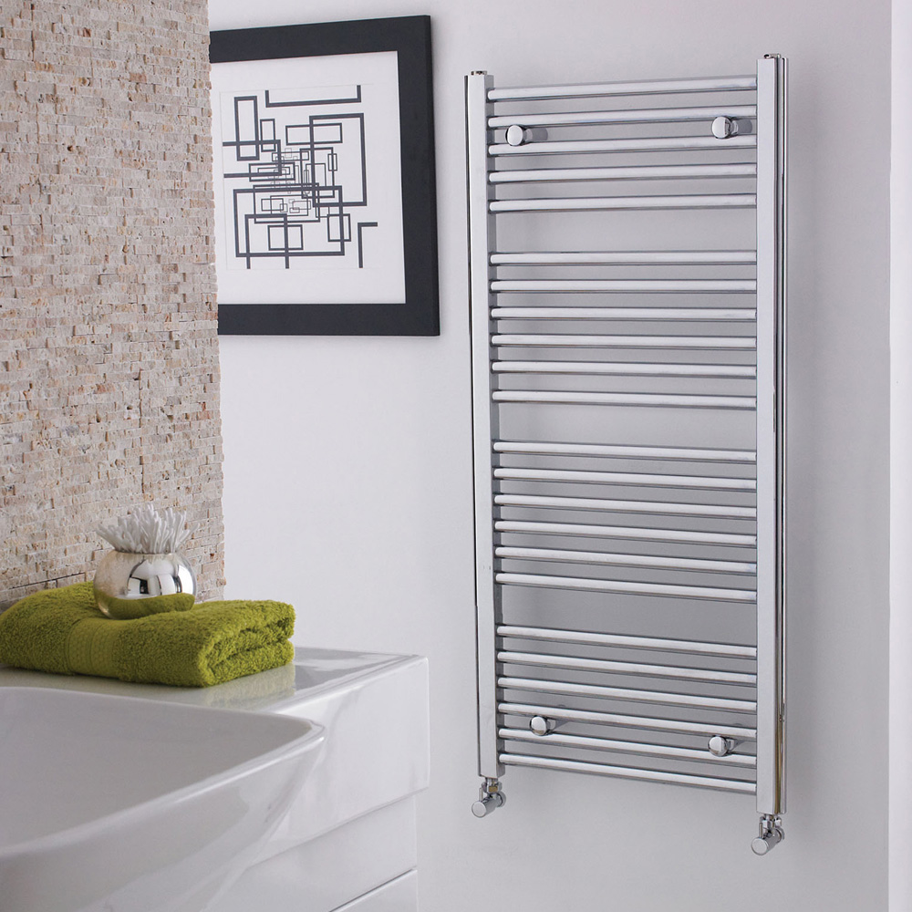 nuie Chrome Straight Ladder Rail 1100 x 500mm Image 2