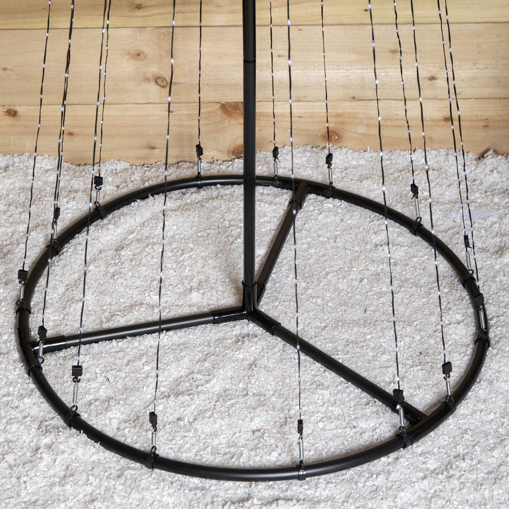 Samuel Alexander 580 Cool and Warm White LED Multi-Function Pyramid Christmas Cone Tree 7ft Image 6