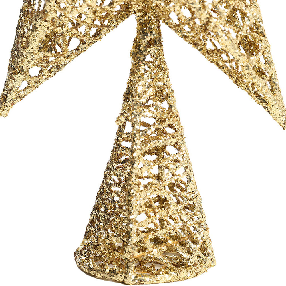 Living and Home Gold Star Wrought Iron Christmas Tree Topper 40cm Image 5