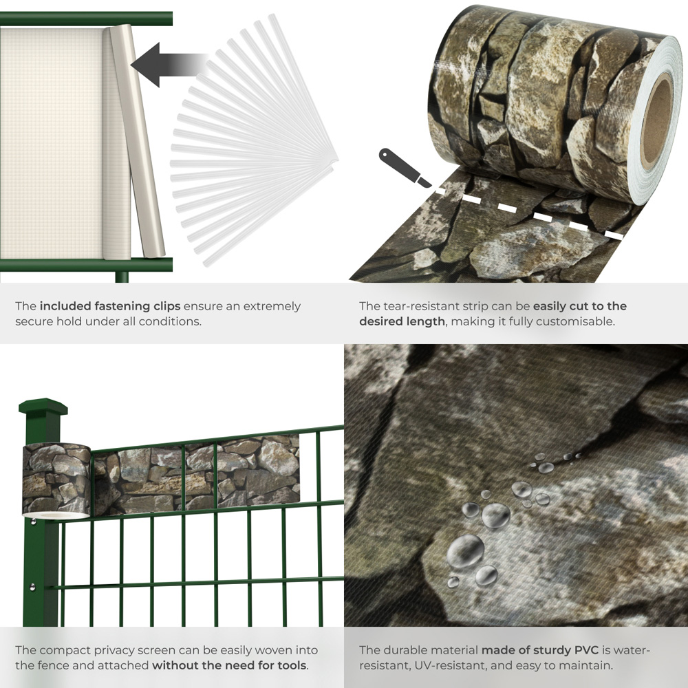 tectake Stone Optics Privacy Film Double-Sided Print 3500cm Image 5