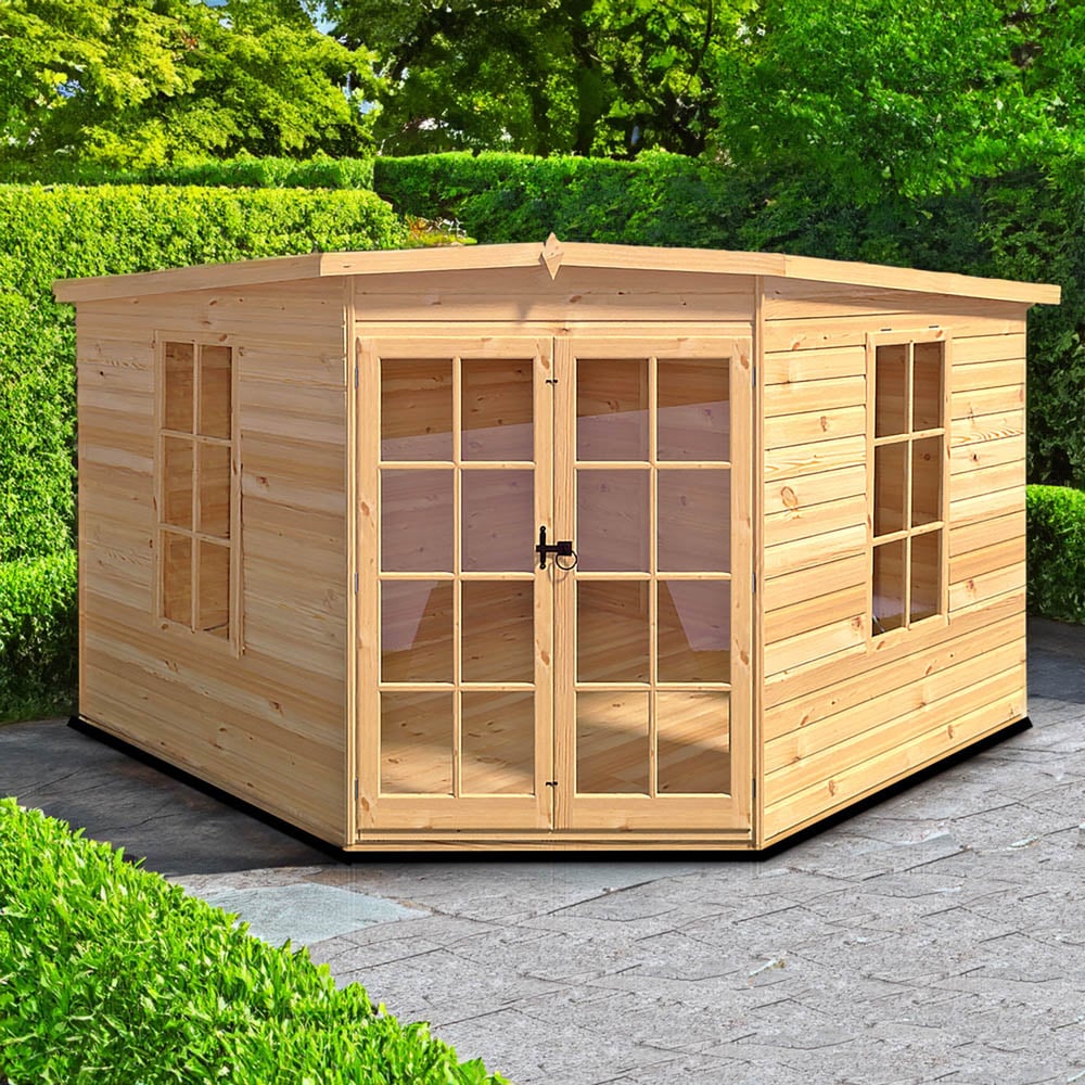 Shire Hampton 10 x 10ft Double Door Traditional Summerhouse Image 2