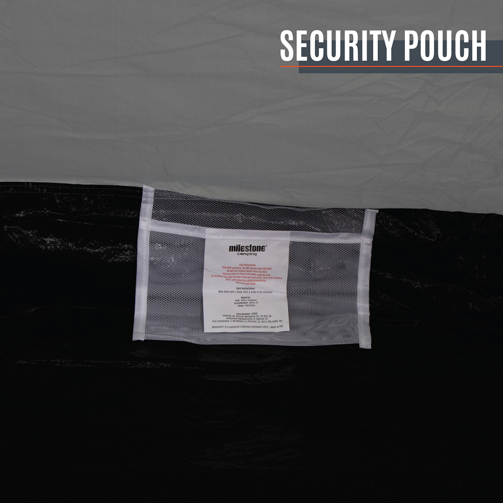 Milestone Camping 4 Person Dome Tent Charcoal Image 4