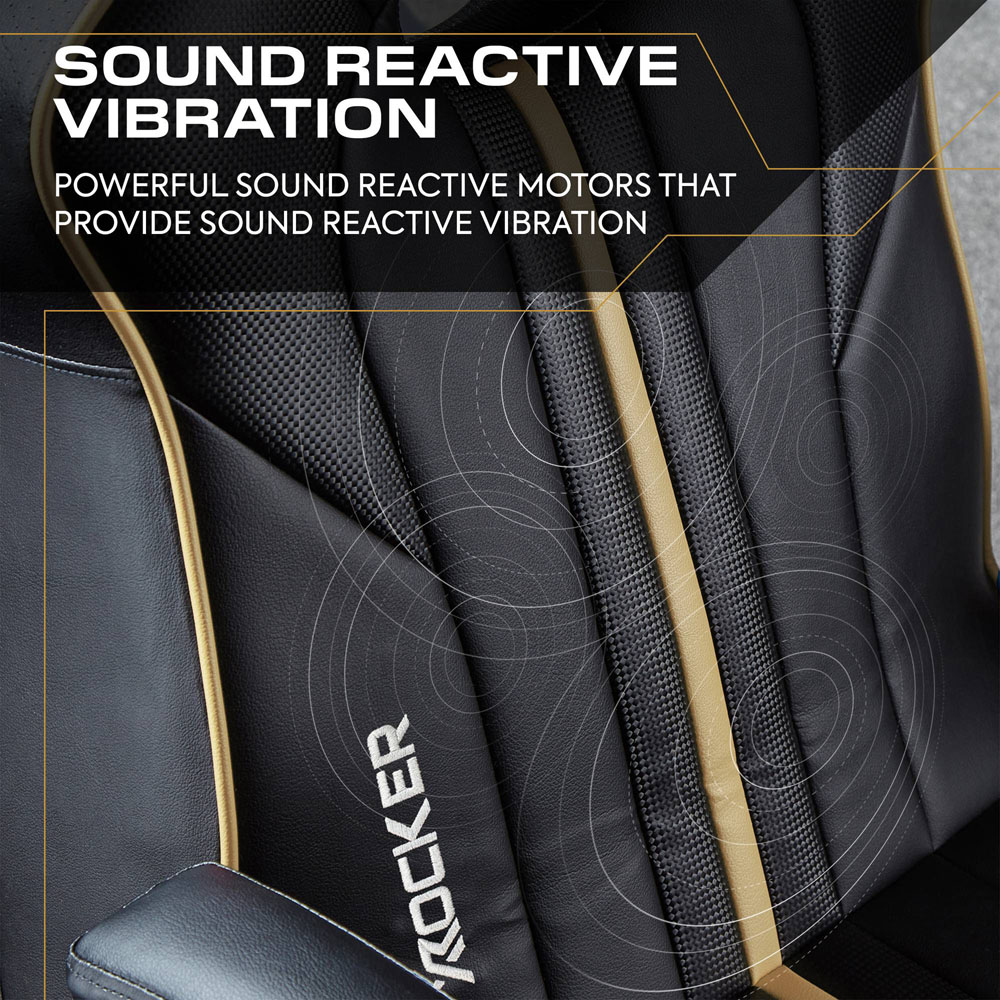 X Rocker Torque 2.1 Gold Stereo Audio Console Gaming Chair with Vibration Image 6