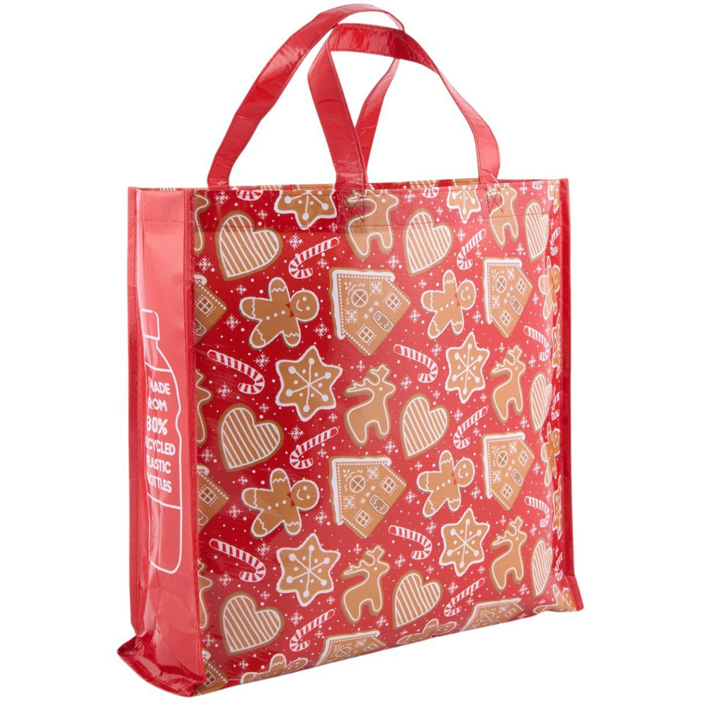 Assorted Gingerbread Shopper Bag Black or Red Image 6