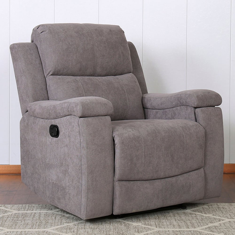 Ledbury Grey Fabric Manual Recliner Chair Image 1