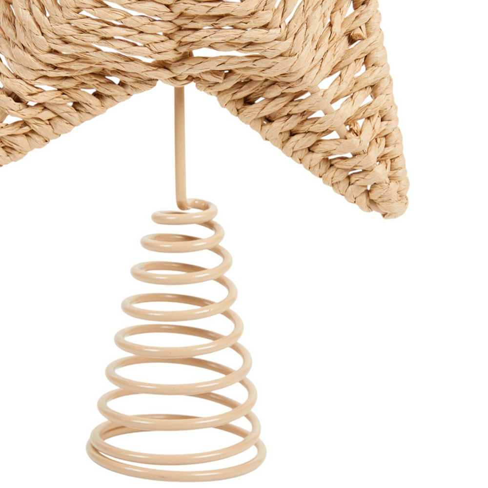 Natural Rattan Star Tree Topper Natural Image 2