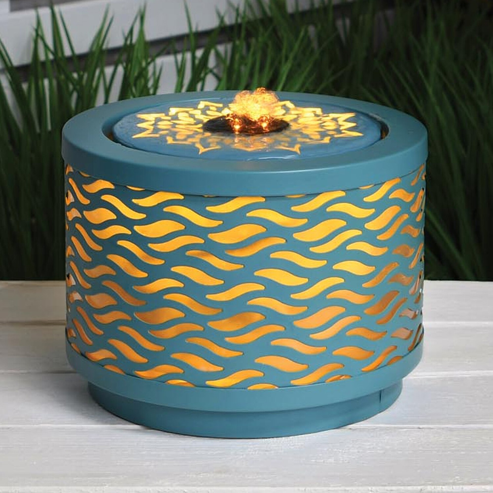 Wave Effect Tabletop Water Feature - Blue Image 2