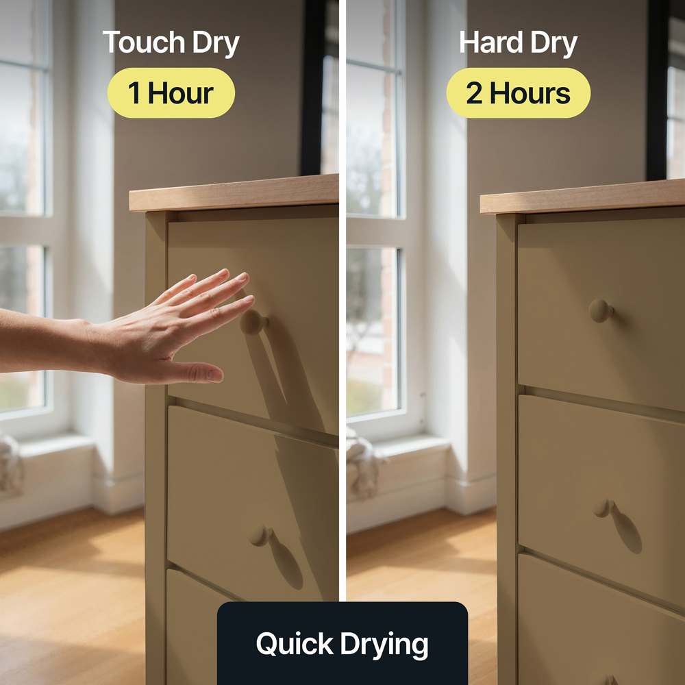 Hemway Mustard Brown Furniture and Walls Matt Chalk Paint 1L Image 7