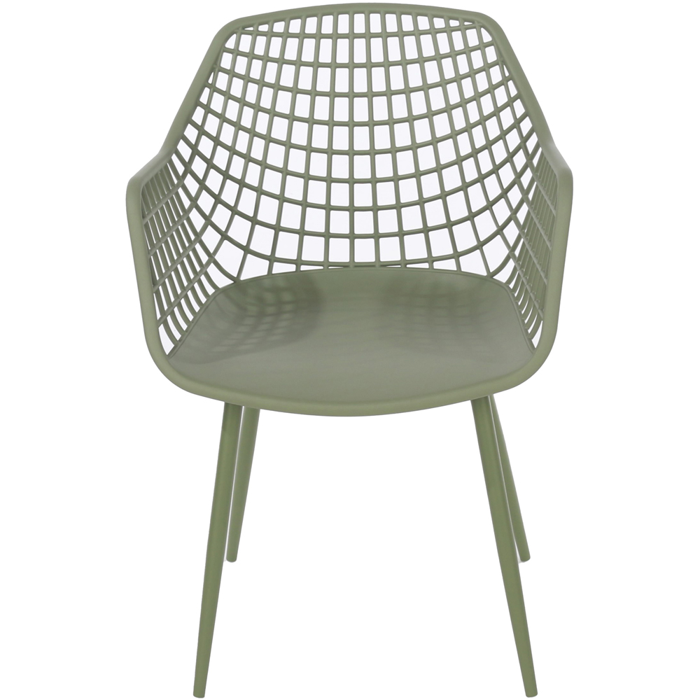 Core Products Rimini Lattice 2 Seater Moss Green Bistro Table Set Image 6