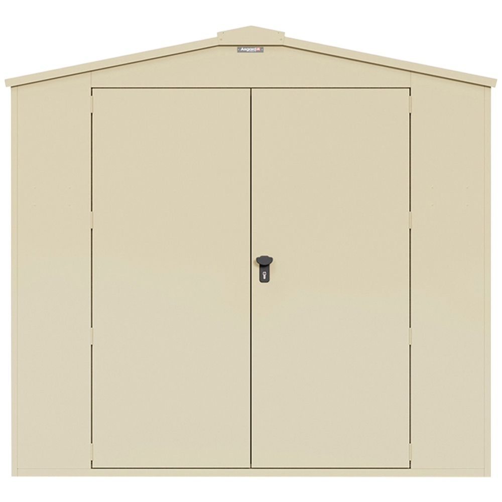 Asgard Gladiator 7 x 14ft Double Door Cream High Security Apex Garden Shed Image 1