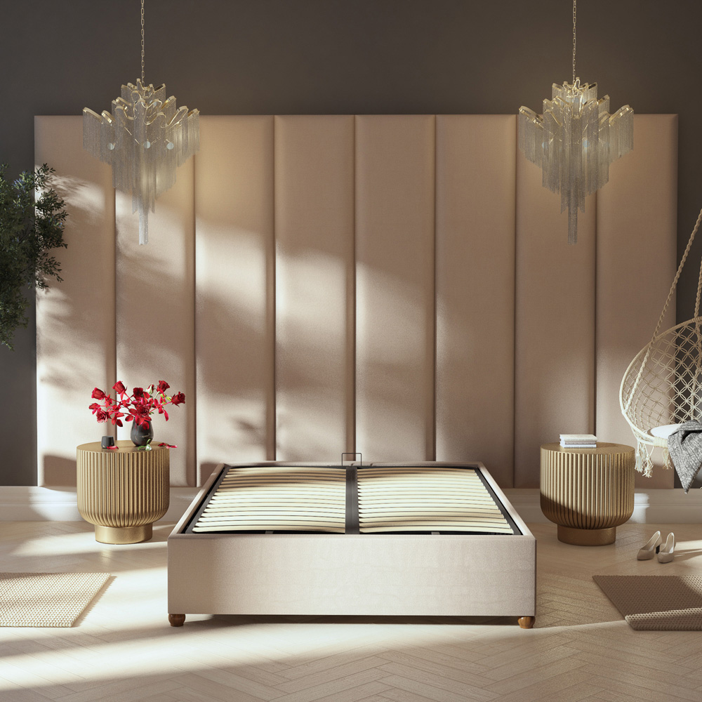 Aspire Furniture Llewelyn-Bowen Luxury Off White Eire Linen Wall Mounted Headboard 45cm Image 2