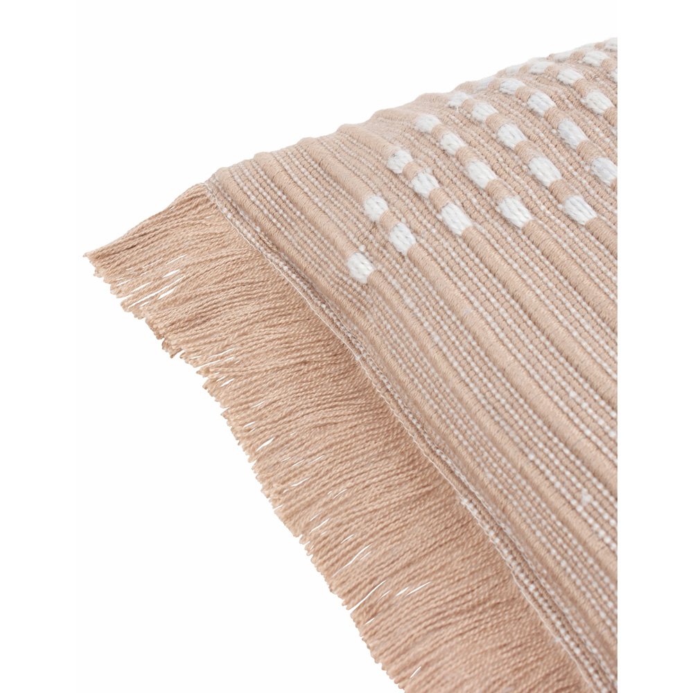 furn. Kadie Natural Woven Feather Filled Cushion 30 x 70cm Image 5