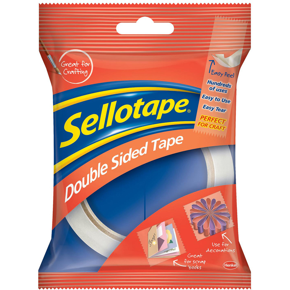 Sellotape Double Sided Easy Peel Tape 8 Pack Image 3