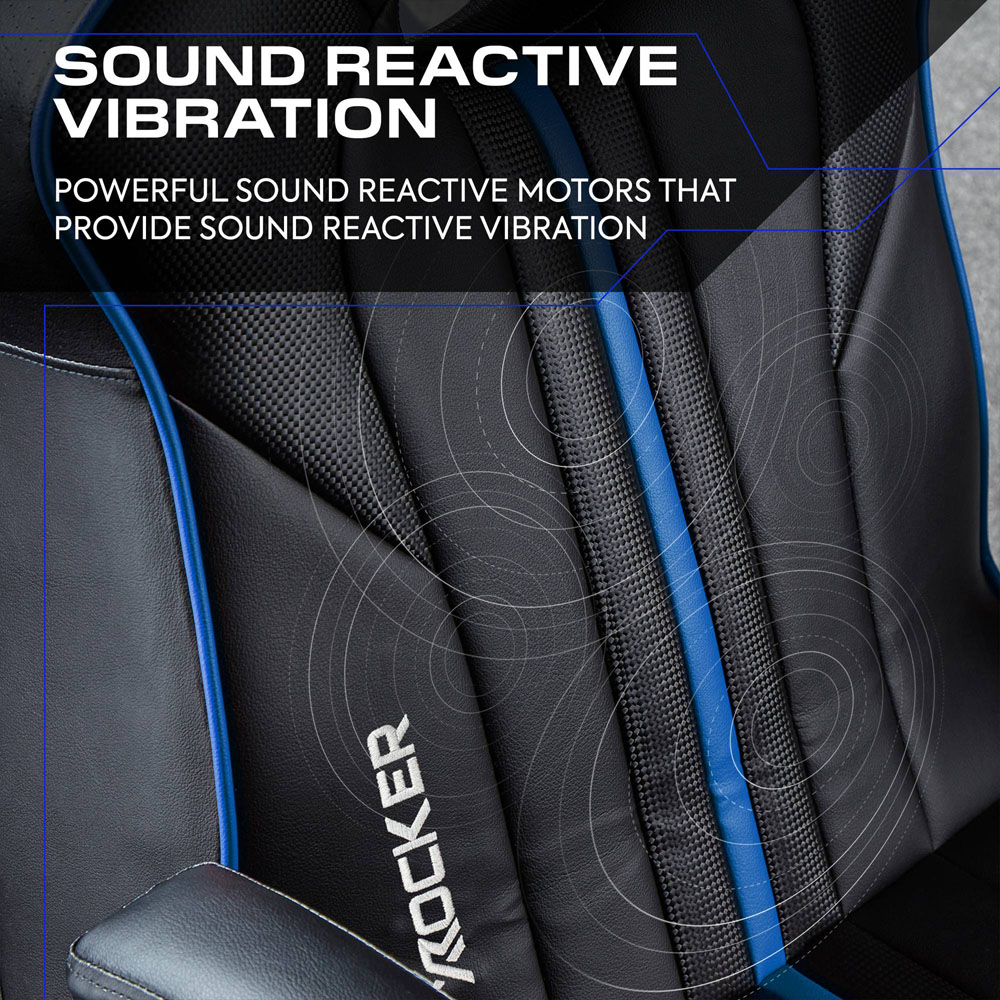 X Rocker Torque 2.1 Blue Stereo Audio Console Gaming Chair with Vibration Image 6