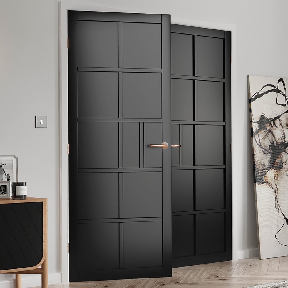 JB Kind Plaza Black Painted Internal Door 1981 x 686mm Image 2
