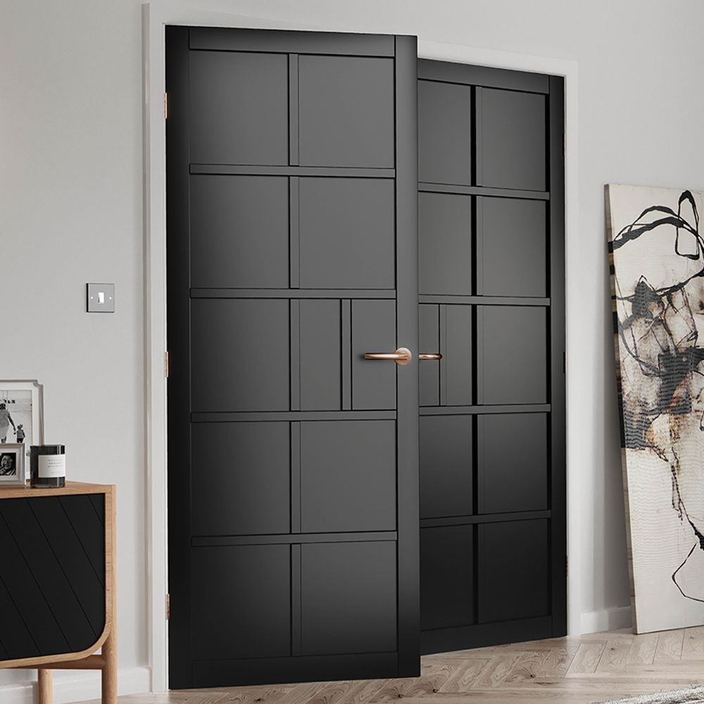 JB Kind Plaza Black Painted Internal Door 1981 x 762mm Image 2