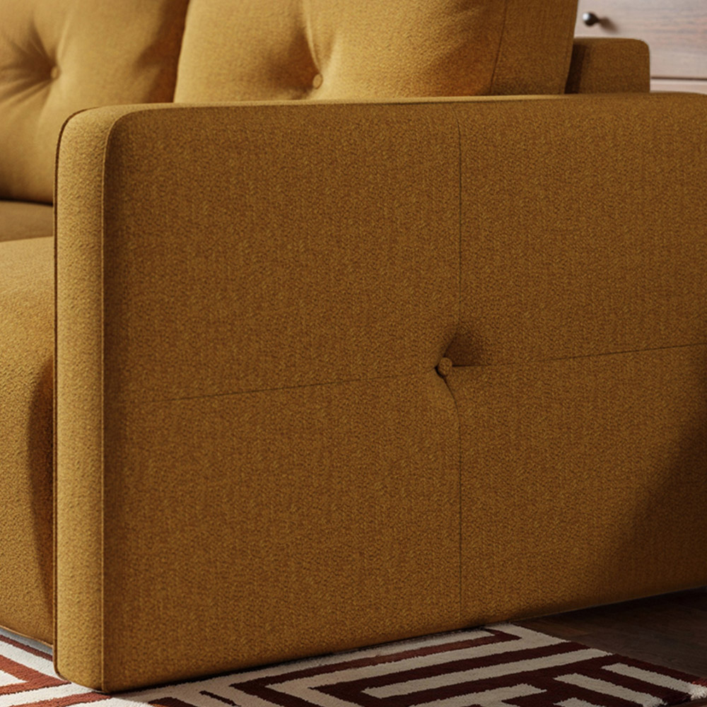 SOLACE+CO Wilfie 2 Seater Mustard Chenille Sofa Image 4