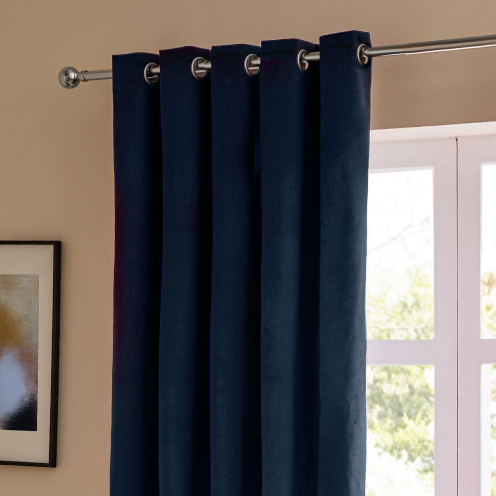 Furn The Ultimate Royal Velvet Fully Lined Eyelet Curtains 168 x 183cm Image 3