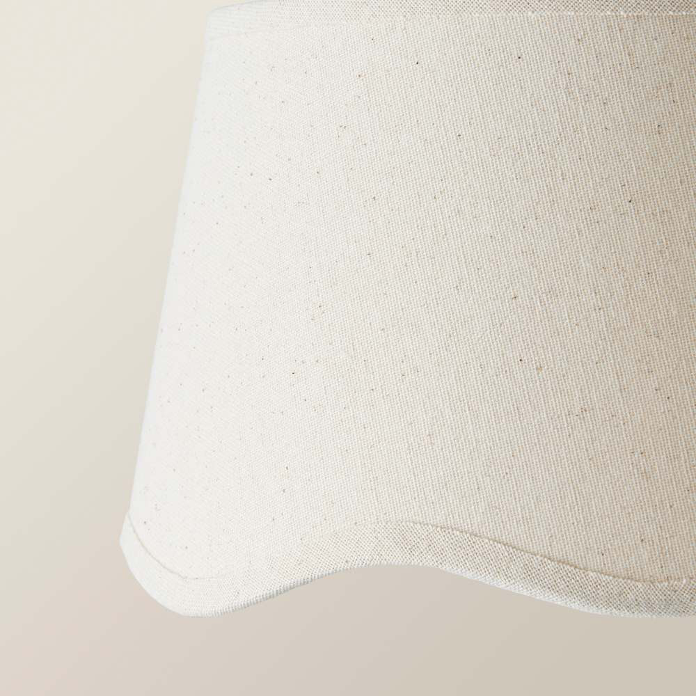 ValueLights Mabel Natural Linen Scallop Edge Small Lamp Shade Image 5