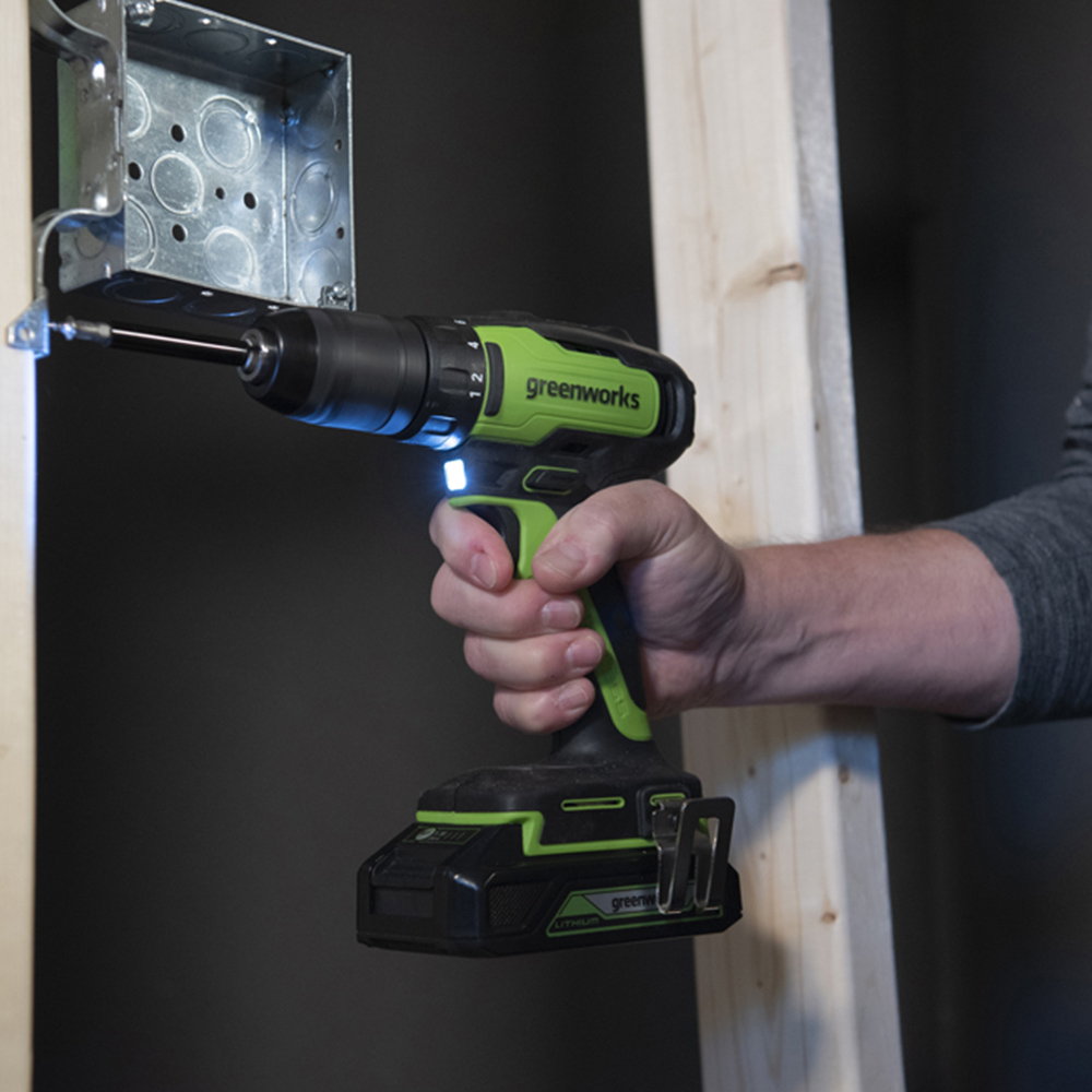 Greenworks GWGD24DD60 24V Brushless 60Nm Combi Drill Bare Unit Image 4