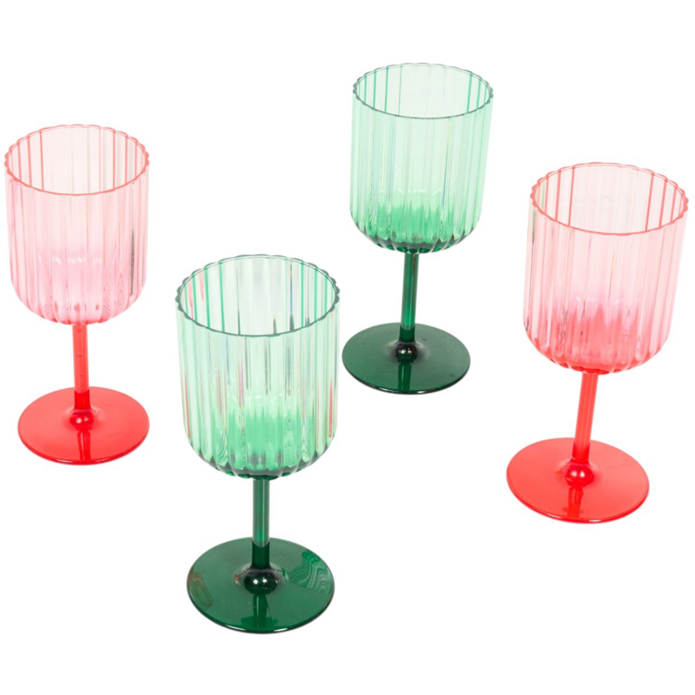 Pack of 4 Zest and Zing Ombre Wine Glasses Image 2