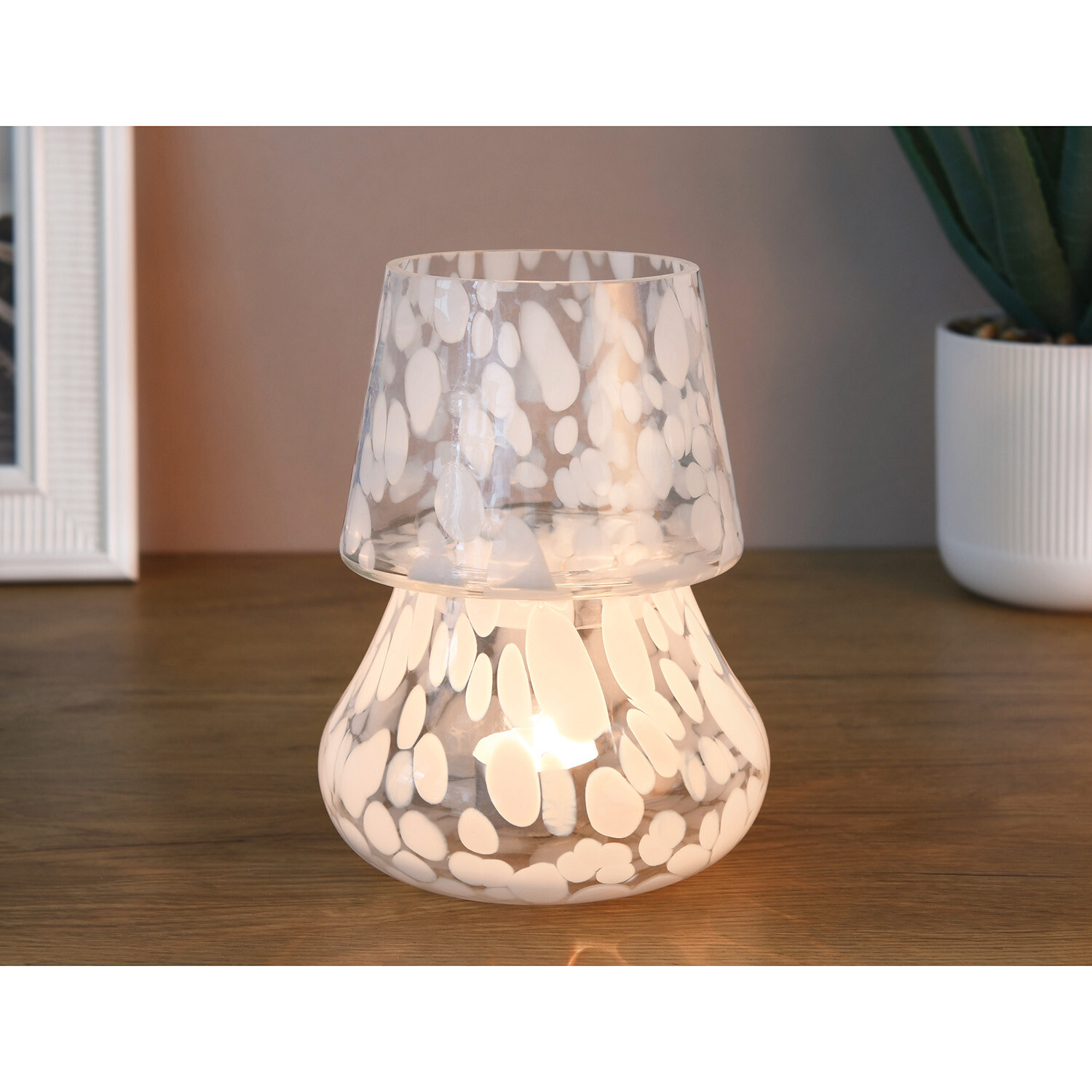 White Confetti Candle Holder - White Image 5