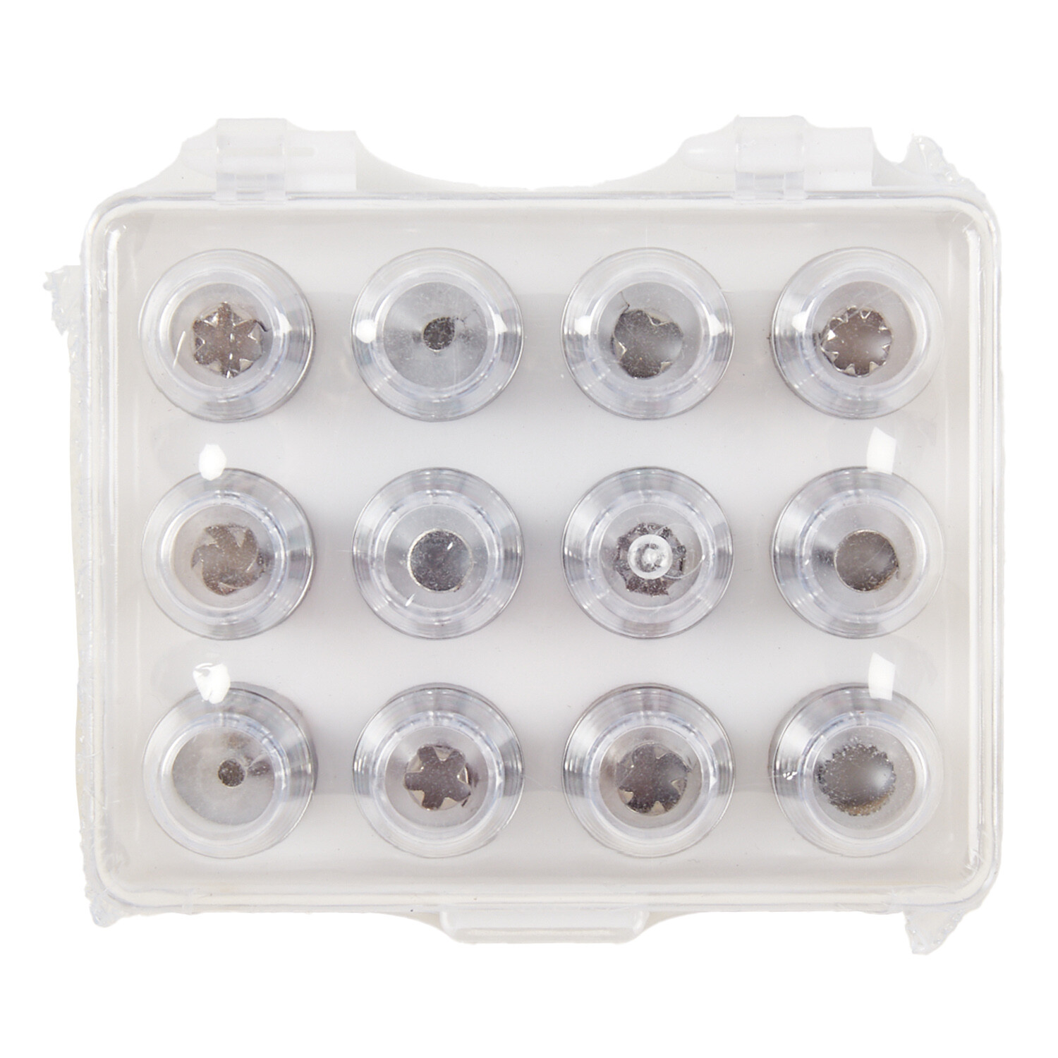 Pack of 12 Stainless Steel Piping Nozzles - Silver Image 2