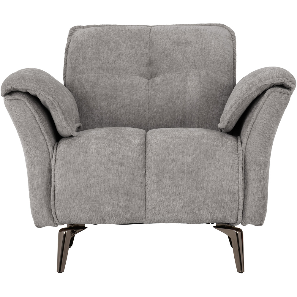 Seconique Amalfi Single Seater Grey Fabric Chair Image 3