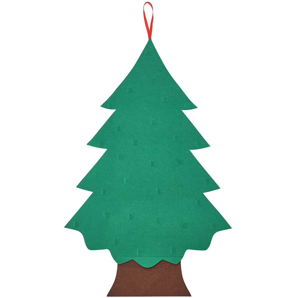 Living and Home DIY Felt Hanging Christmas Tree with Detachable Ornaments Image 2