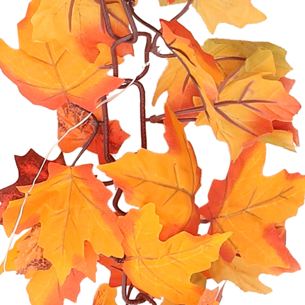Living and Home LED Garland with Maple Leaves 170cm Image 6