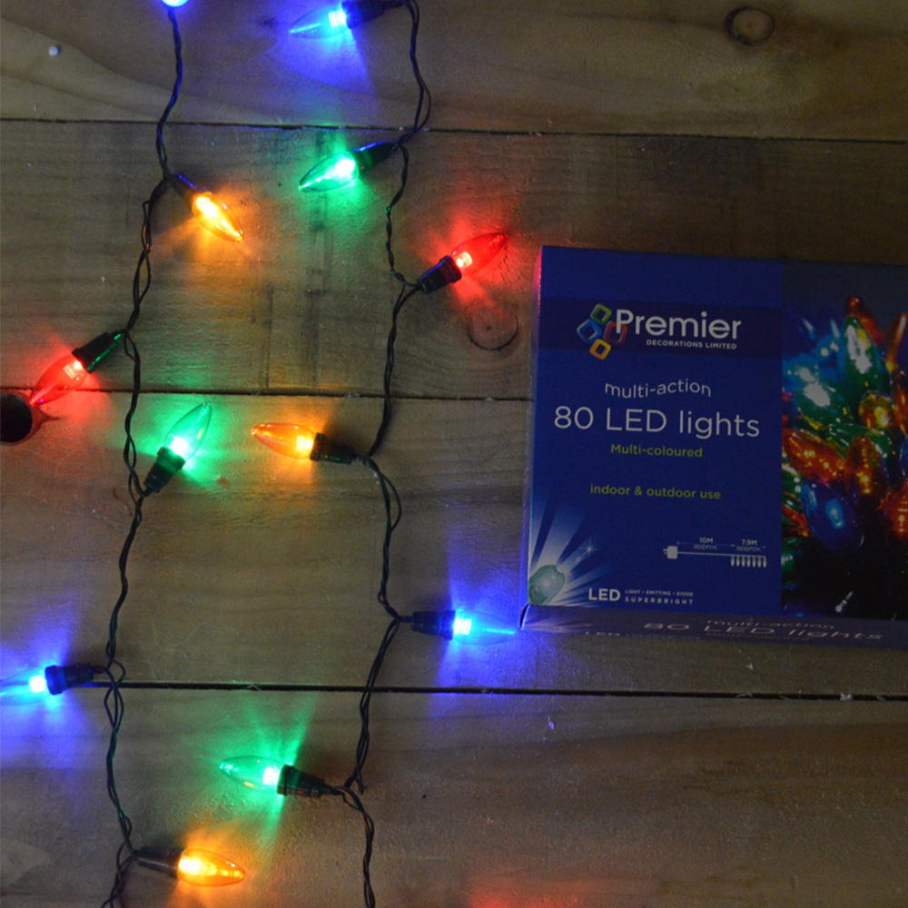Premier 80 Multicolour LED Christmas Festoon Light Image 5