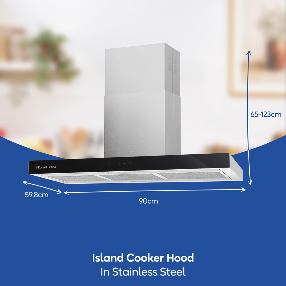 Russell Hobbs RHICH904SS Stainless Steel 90cm Island Cooker Hood Image 9
