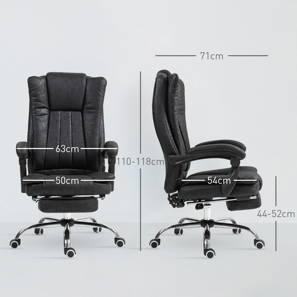 Portland Black Executive Office Chair with Footrest Image 9