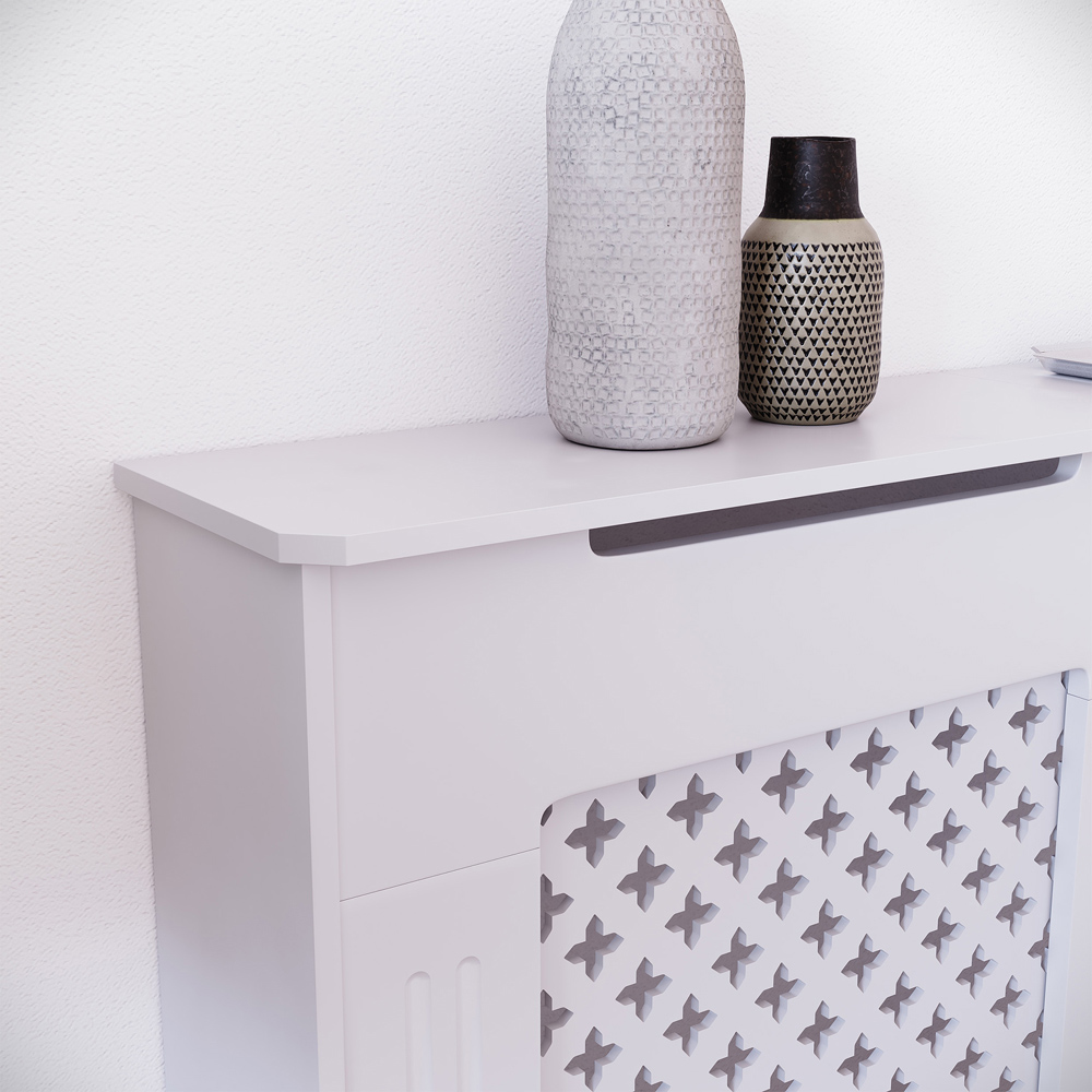 Vida Designs Oxford White Radiator Cover Medium Image 5