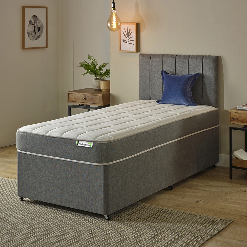 Starlight Beds Deep European Small Single Grey Big Brick Memory Foam and Spring Mattress Image 2