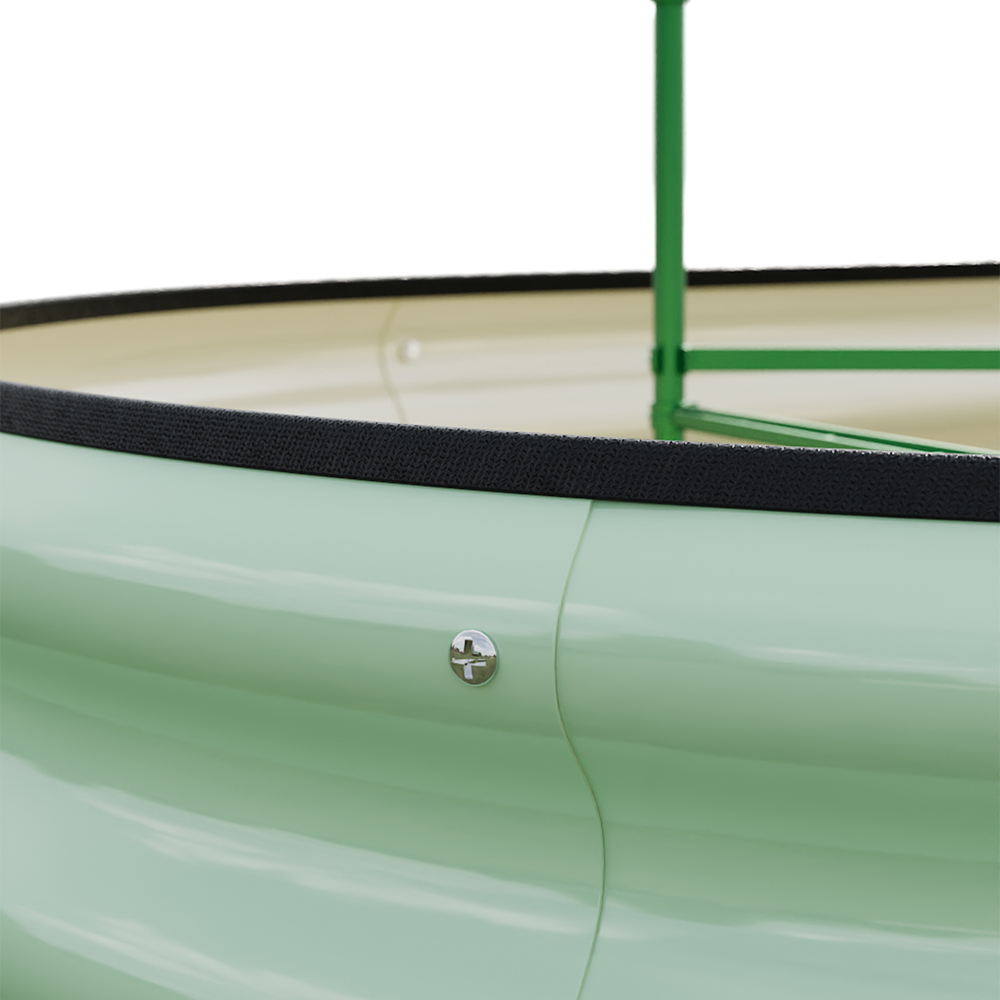 Living and Home Light Green Oval Shaped Galvanised Steel Raised Garden Bed 160 x 80 x 30cm Image 3