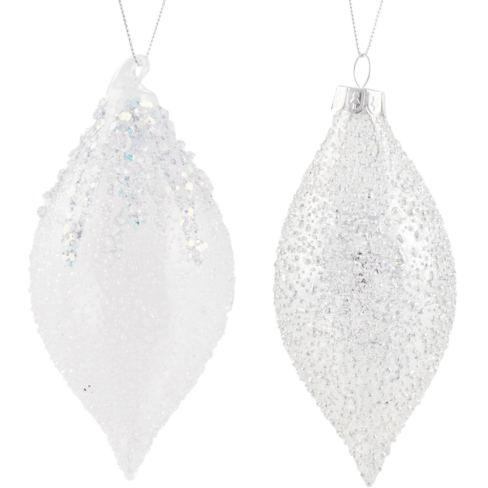 Iridescent Frosted Droplet - White Image 1