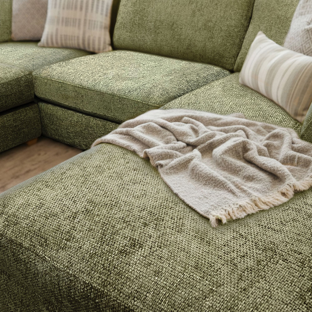 Carina Enzo 5 Seater Olive U-Shape Sofa Image 4