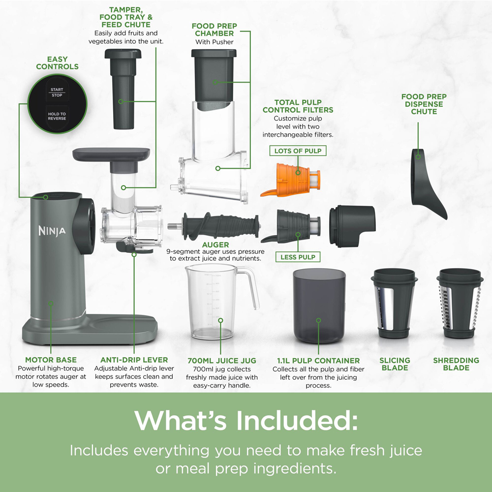 Ninja Cold Press 3-in-1 Black Juicer Image 9