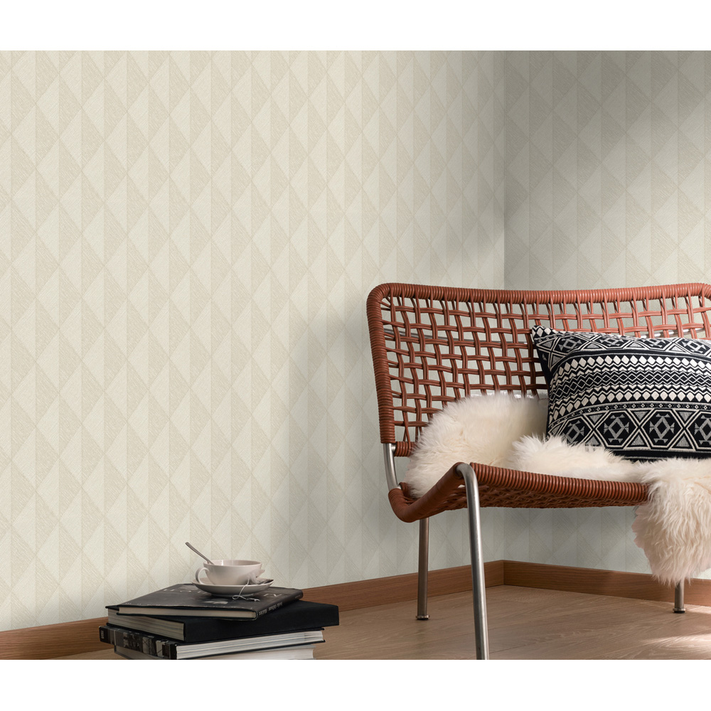 Erismann Woven Whisper Beige Vinyl Wallpaper Image 2