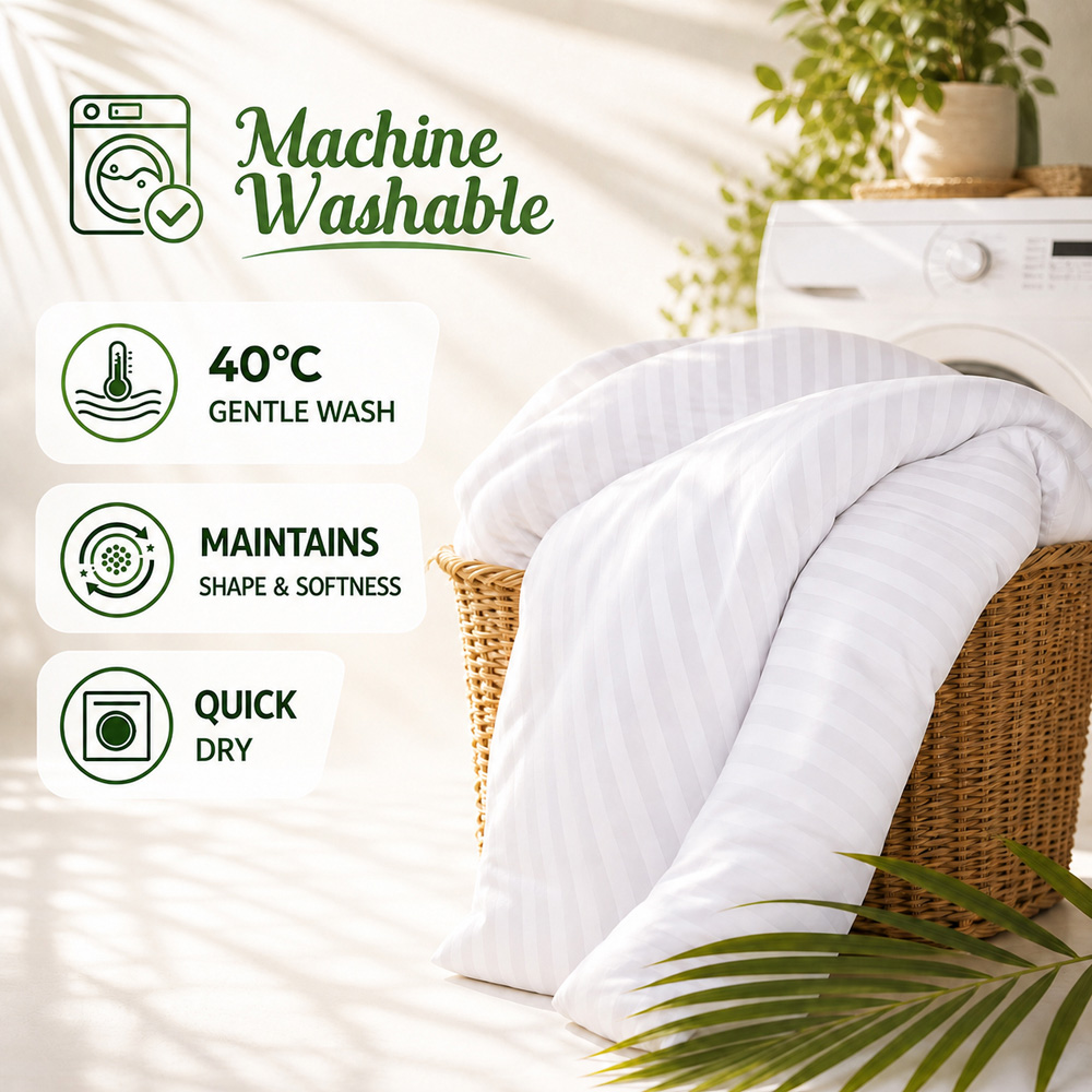 Opulent Home King Size White Extra Warm Winter Hollowfibre Duvet 15 Tog Image 3
