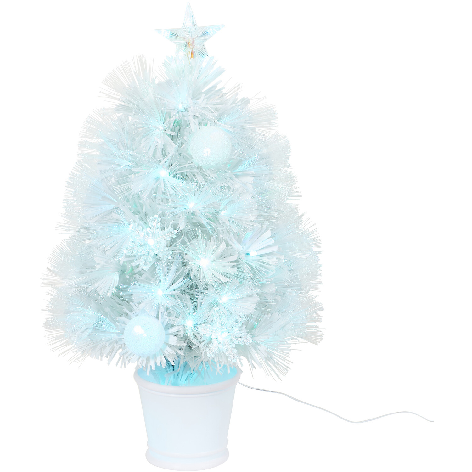 Fibre Optic Christmas Tree - White Image 3