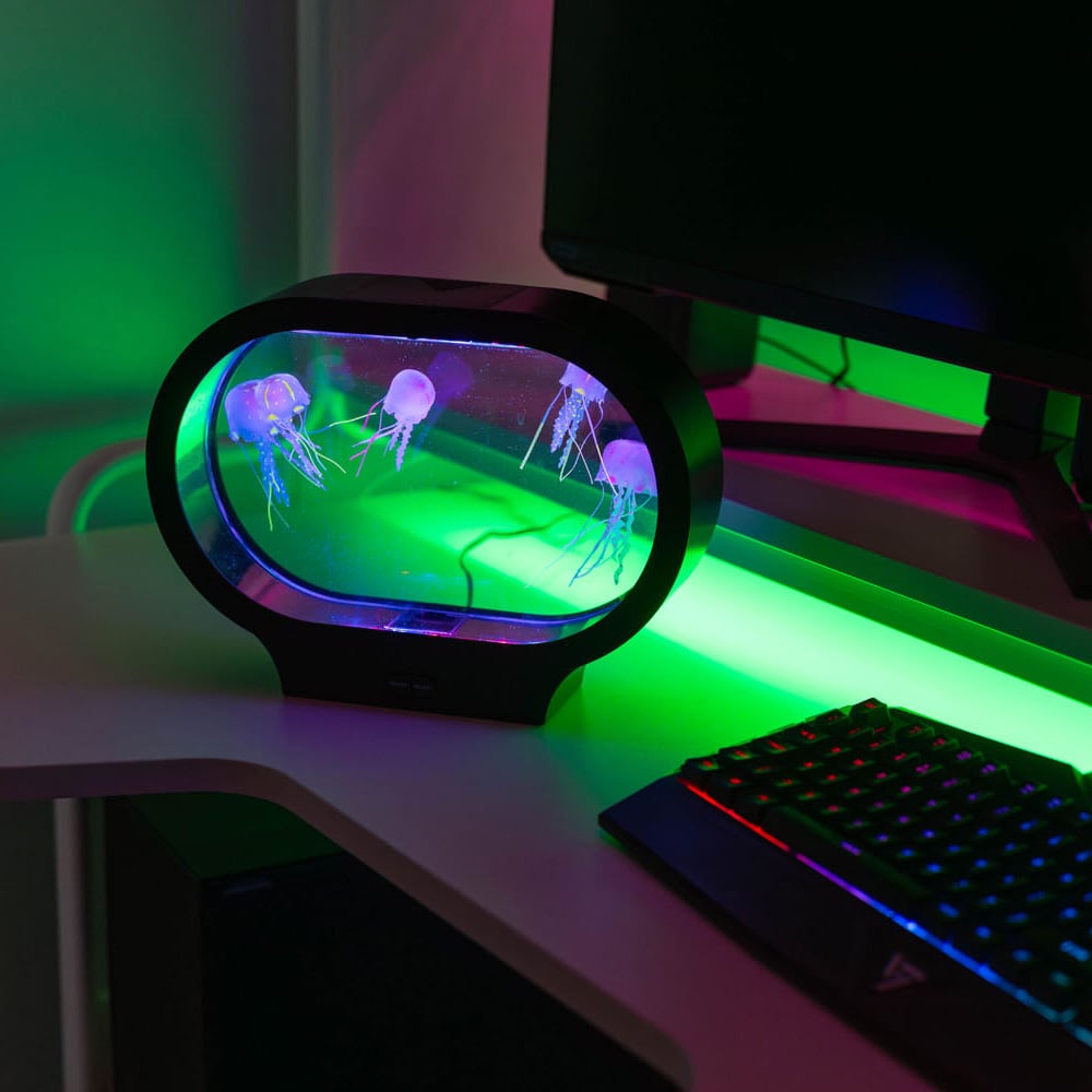 ValueLights Jellyfish Colour Changing Aquarium Table Lamp Image 2
