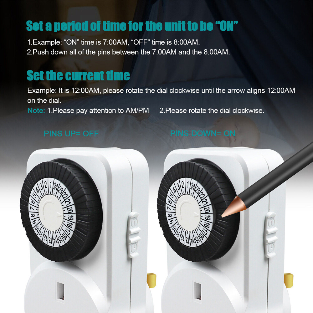 ExtraStar White 24 Hour Plug In Mechanical Timer 2 Pack Image 2