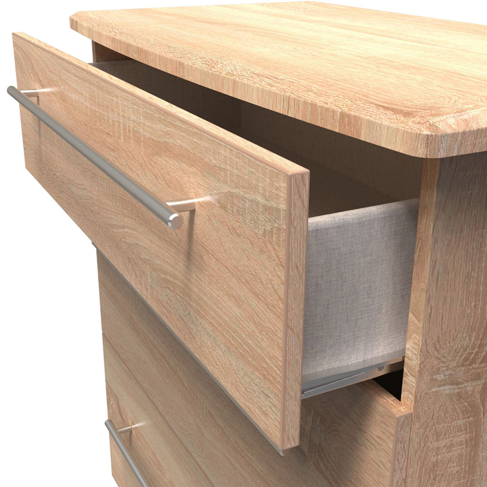 Crowndale Sherwood 3 Drawer Bardolino Oak Deep Chest of Drawers Image 6