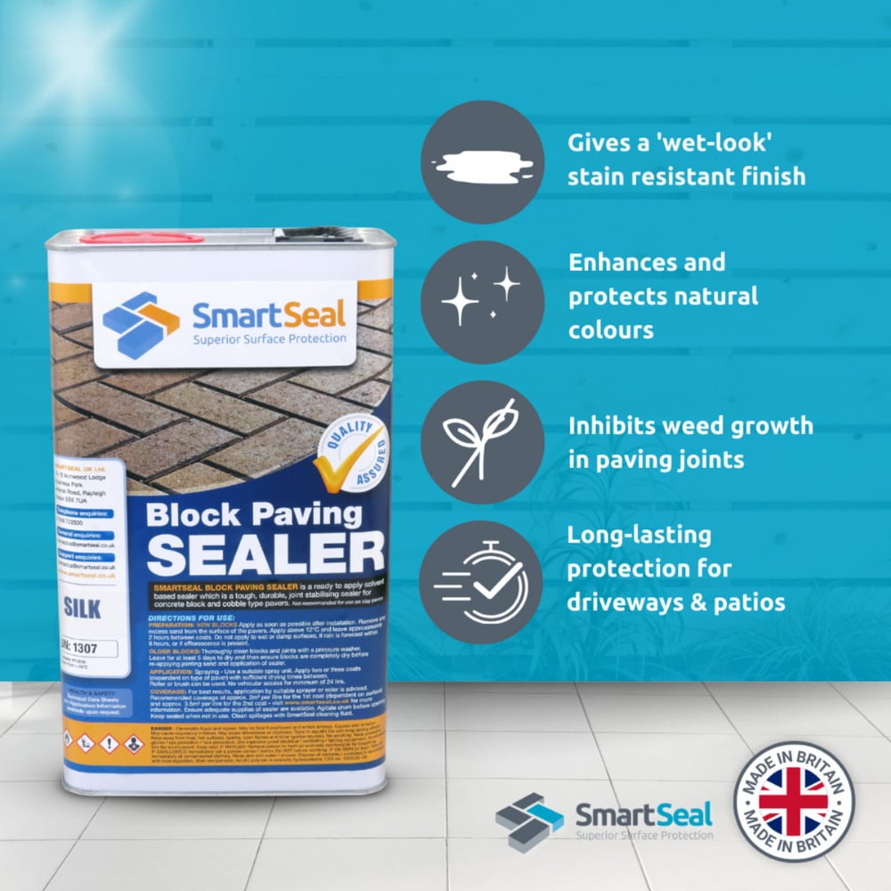 SmartSeal Silk Finish Block Paving Sealer 5L 3 Pack Image 5
