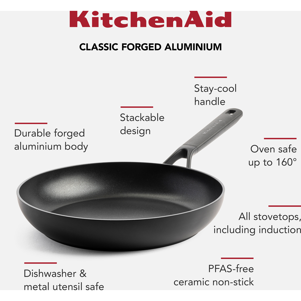 KitchenAid Black Classic Forged Aluminium Frypan 28cm Image 2