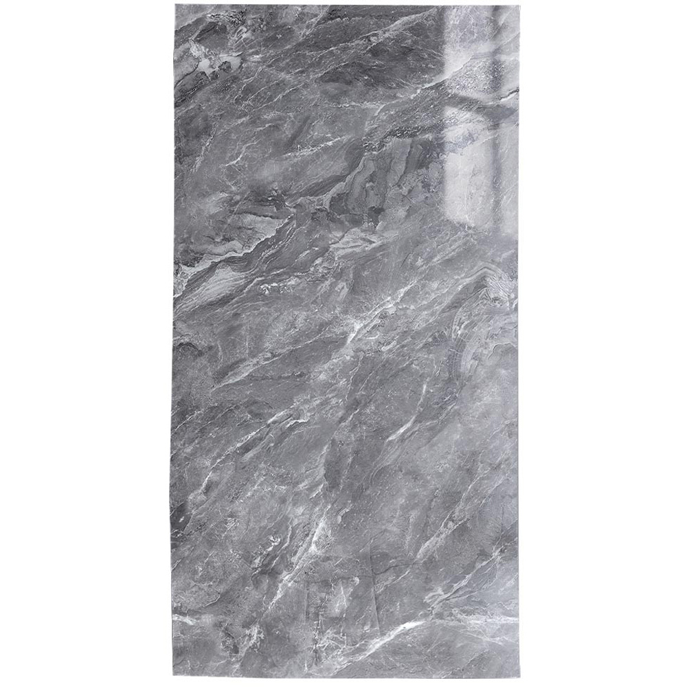 Living and Home Dark Grey Marble Wall Tile Sticker 10 Pack Image 2