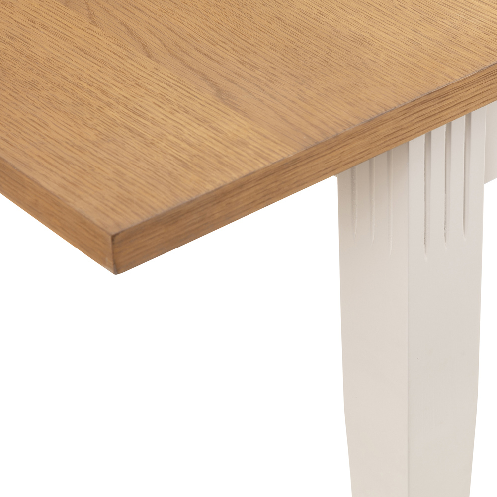 Julian Bowen Davenport 6 Seater Extending Dining Set Oak and Ivory Image 6